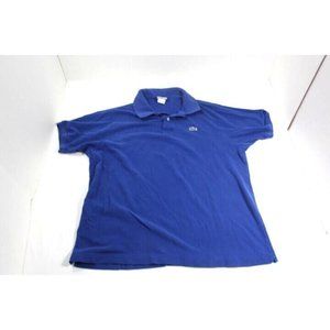 Lacoste BRIGHT Blue Men's Casual Dress  Short Sleeve Polo Size 7 (2XL) Solid
